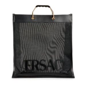 Versace Black Mesh Tote Bag